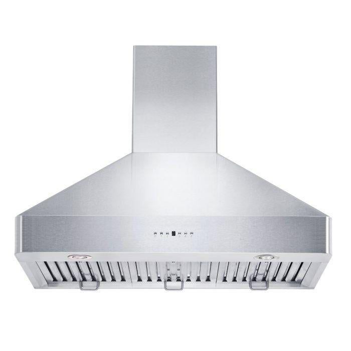 ZLINE 36 Inch Wall Mount Range Hood Stainless Steel Indoor 400 CFM LED Lighting Baffle Filters (KF2-36)