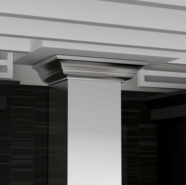 ZLINE 36 in. Wall Mount Range Hood Convertible Vent Stainless Steel with Crown Molding (KL2CRN-36)