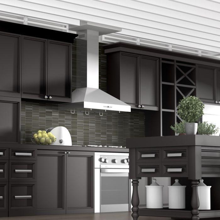 ZLINE 48 Inch Wall Mount Range Hood Convertible Vent Stainless Steel 4-Speed 700 CFM (KL3-48)