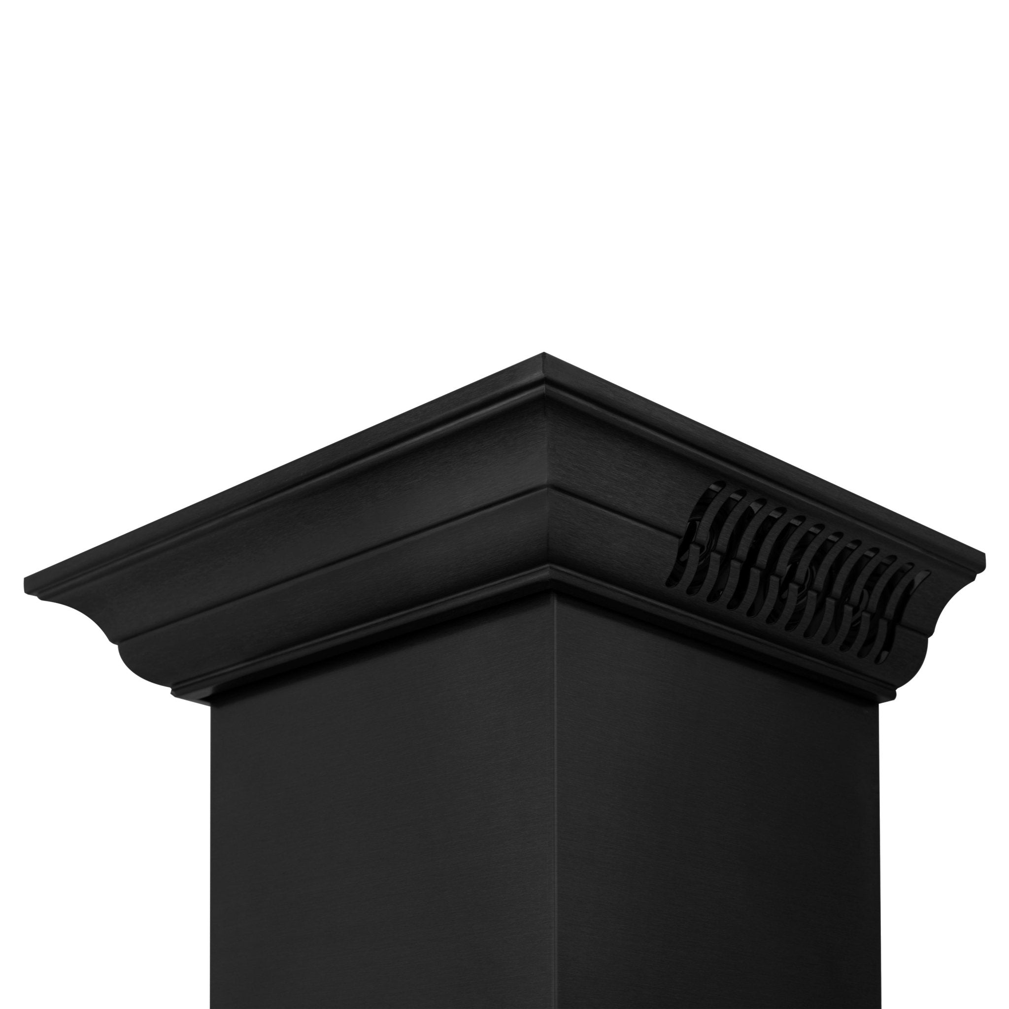 ZLINE 48 in. Island Mount Range Hood CrownSound Black Stainless Steel Built-In Bluetooth Speakers (BSGL2iNCRN-BT-48)