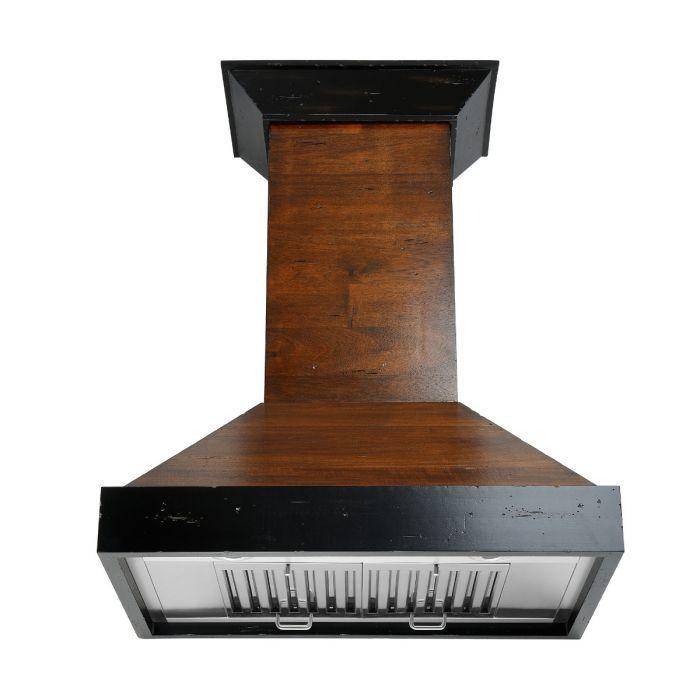 ZLINE 48 in. Wall Mount Range Hood in Antigua Wood and Walnut Finish, KBAR-48