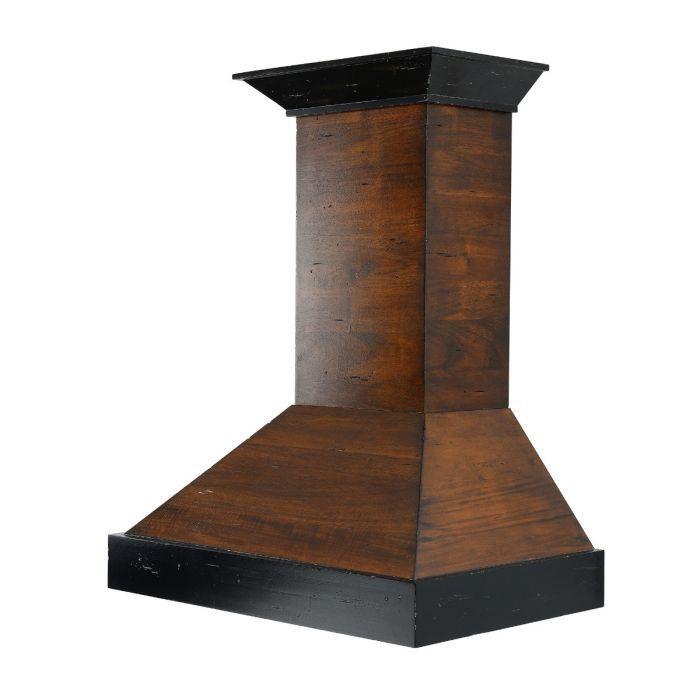 ZLINE 48 in. Wall Mount Range Hood in Antigua Wood and Walnut Finish, KBAR-48